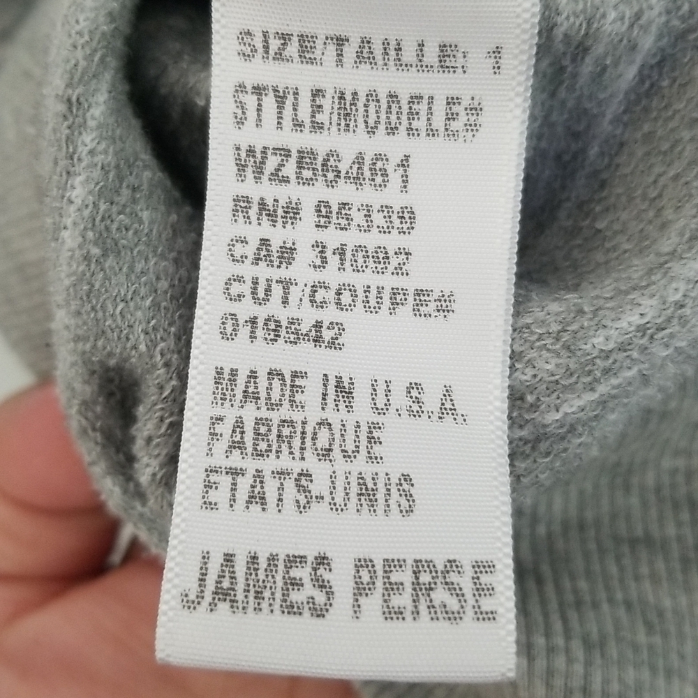Standard JAMES PERSE Heathered Gray Stripe Cotton Dress Size S Grey - Picture 7 of 8